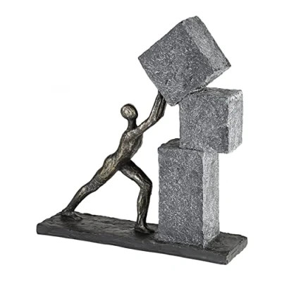 Image of Casablanca modernes Design Sculpture, Poly, Bronze Grey, Höhe 30,5 cm