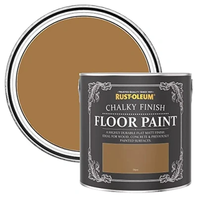 Image of Rust Oleum Yellow Scratch Resistant Floor Paint in Matt Finish Dijon 2.5L