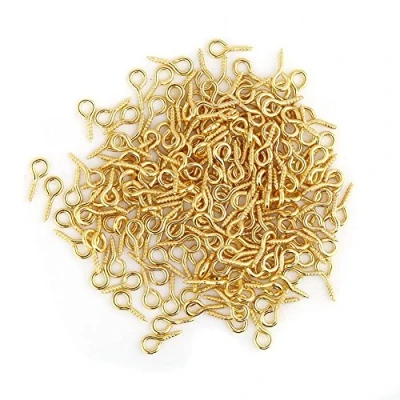 Image of Sonew Earring Hooks, Mini Eye Pins Hooks Eyelets Screw Threaded Bails Findings for Jewelry Pendant Making 200Pcs / Bag, Jewellery