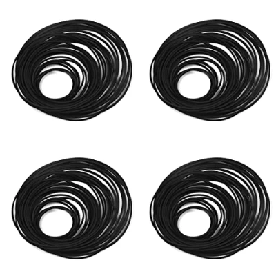 Image of SMTHOME 120PCS Square Cassette Tape Machine Belt Assorted Common Band Repair for Recorder Walkman DVD Drive CD ROM Turntable (Mix Size 26mm 120mm)