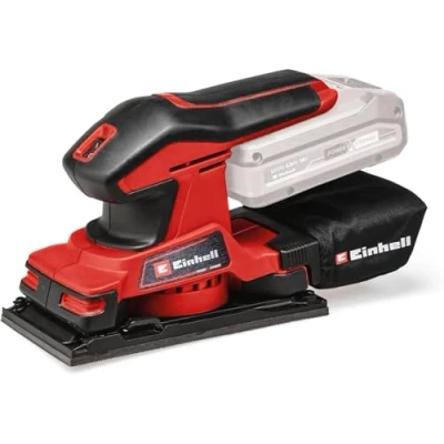 Image of Einhell Power X Change 1/3 Sheet Cordless Orbital Sander 18V Electric For Wood, Plaster And Metal TE OS 18/187 Li Solo Battery With Dust Collection (Battery Not Included)