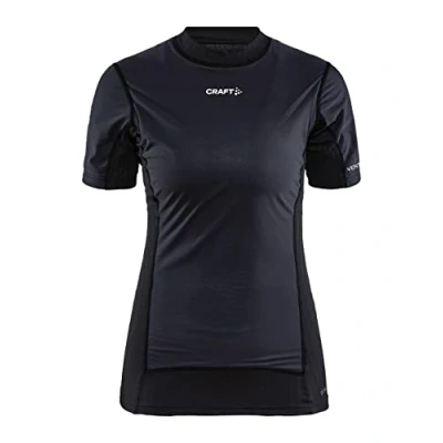 Image of Craft Active Extreme X Wind Short Sleeve Baselayer Women Black/Granite, XX Large