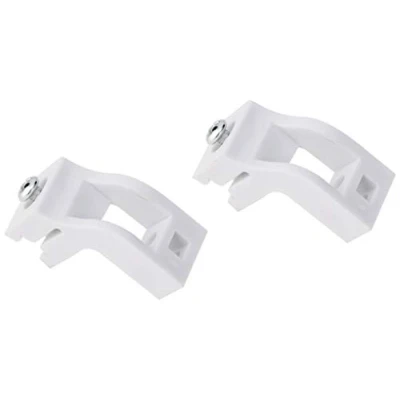 Image of Merriway BH03867 (2 Pcs) Curtain Rail Track Brackets for Swish Solo Glide Dovetail White Pack of 2 Pieces