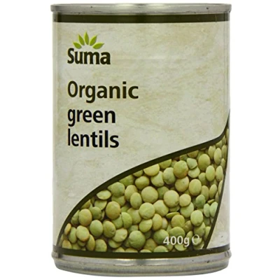 Image of Suma Organic Green Lentils 400 g (Pack of 12)