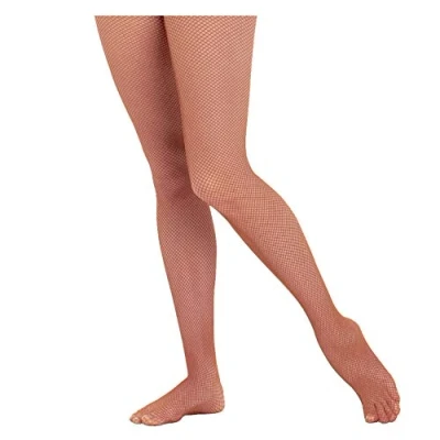 Image of Mytoptrendz® Girls Ladies Natural Seamless Footed Dance Fishnet Tights (Natural, Medium )
