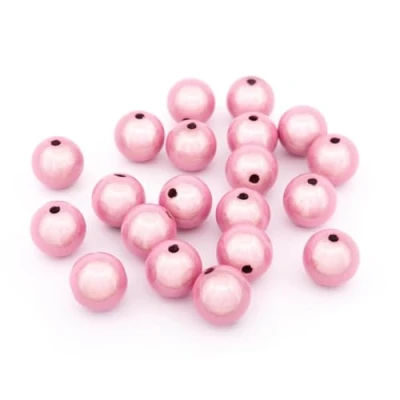 Image of Vintageparts Miracle Acrylic Beads in Pink 8 mm Pack of 20 for Jewellery Making Bracelets and Necklaces