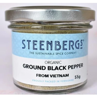 Image of Steenbergs Organic Ground Black Pepper Standard 55g