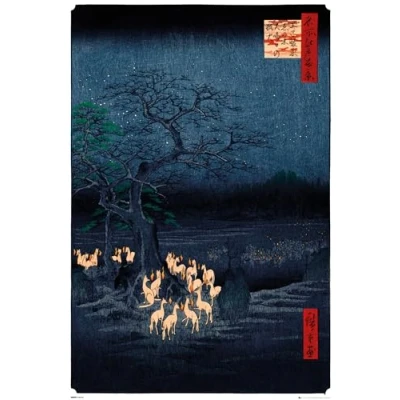 Image of GB eye Hiroshige New Years Eve Foxfire 61 x 91.5cm Maxi Poster