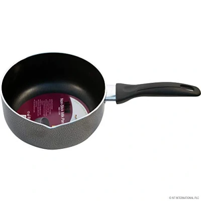 Image of New 18CM Non Stick Milk PAN COOKWARE Black STIR Kitchen Handle Cooking Heating