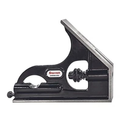 Image of Starrett H33 1224 Protractor Head, For Combination Squares, Sets And Bevel Protractors, Forged Hardened Steel, Smooth Black Enamel Finish