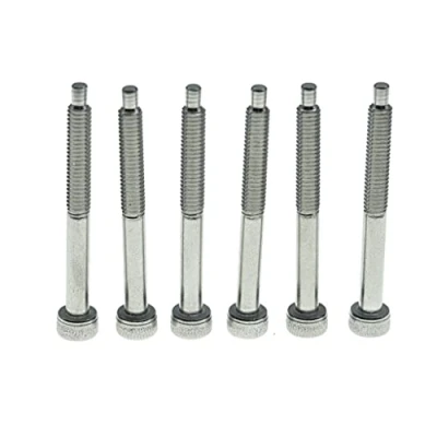 Image of KAISH Set of 6 Stainless Steel Guitar Tremolo Bridge Saddle String Lock Screws for FR