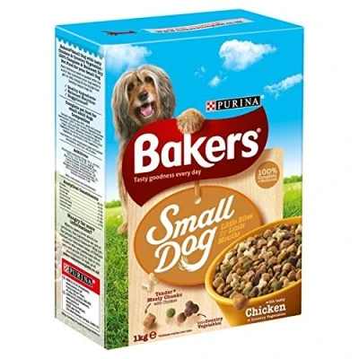 Image of Bakers Small Dog Chicken &amp; Veg Dry Food 1kg (PACK OF 4)