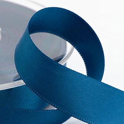 Image of Italian Options Satin Ribbon, 50mm Wide x 25 Metre Roll, Smoke Blue