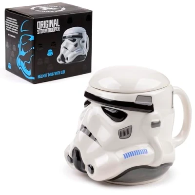Image of Puckator The Original Stormtrooper Helmet Ceramic Shaped Tea Coffee Mug Funny Home Accessories Cute Gifts for Girlfriend Large Mugs Men Women Hot Drinks Cups Presents Secret Santa Gift Cup Set