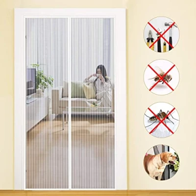 Image of MYCARBON Magnetic Fly Screen Door, Upgrade Enhanced Mesh, Powerful Magnets, Full Frame Magic Mosquito Door Curtain No Gap, Keeps Bugs Out Pet and Kid Friendly, 90x230cm