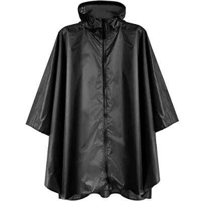 Image of Anyoo Waterproof Rain Poncho Lightweight Reusable Hiking Hooded Coat Jacket for Outdoor Activities, Women, Multicolor, One Size