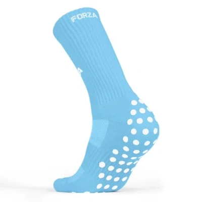 Image of FORZA Football Grip Socks [XS XL] Unisex Mid Calf Length Sports 10 Colour Options Ideal for All (Pack of 1, Light Blue, S/M (UK 4 7))