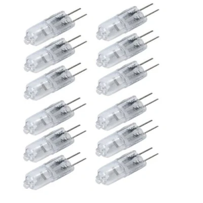 Image of Ex Pro® 12 Pack Clear 10w G4 12v 2 Pin Halogen Capsule Bulbs/Lamps 2000hrs