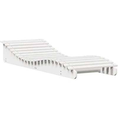 Image of vidaXL Sun Lounger White 205x70x31.5 cm Solid Wood Pine