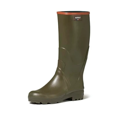 Image of Aigle Men&#039;s Chambord Pro 2 Work Wellingtons, Green (Kaki 001), 6.5 UK