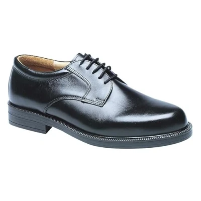 Image of Mens Gents Leather Wide Fit Scimitar Gibson Shoes Size, 8 UK, Black