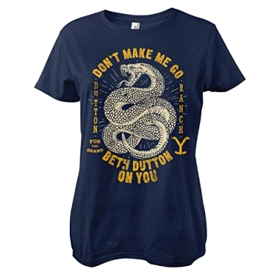 Image of Yellowstone Officially Licensed Beth Dutton Women T Shirt (Navy), Large