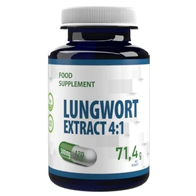 Image of Lungwort (Pulmonaria) 2000mg Equivalent (500mg of 4:1 Extract) 120 Vegan Capsules, Lung Support, Cleanse, Detox, Respiratory