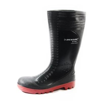 Image of Dunlop Unisex Acifort Ribbed Safety Wellington Boot Black Size 07