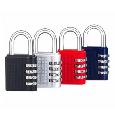 Image of 4 Pcs Combination Padlock, Locker Padlock with Code, Heavy Duty Metal Gym Waterproof Padlocks Outdoor Gate Shed