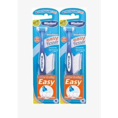 Image of MM Wisdom Easy Floss Daily Flosser (Pack of 2) Random Colour