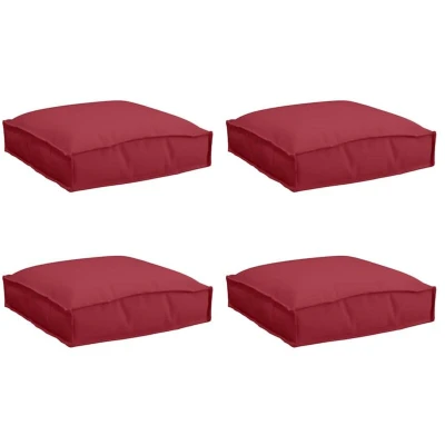 Image of vidaXL Pallet Cushions for Seating 4 pcs Wine Red 40x40x8 cm Oxford Fabric