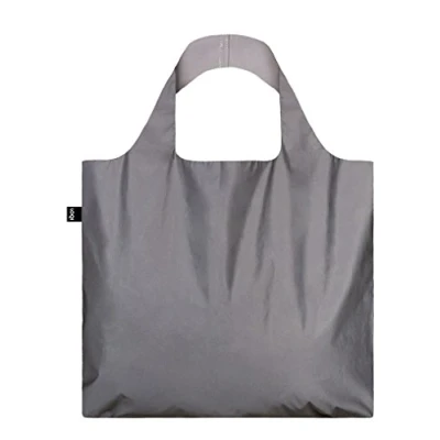 Image of LOQI Artist Canvas &amp; Beach Tote Bag, 50 cm, 20 L, Reflective Silver
