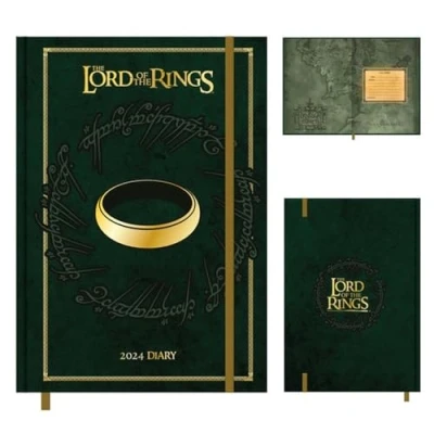Image of the Lord of Rings 2024 Diary, A5 Diary Hard Cover, Week to a View Planner Official Merchandise