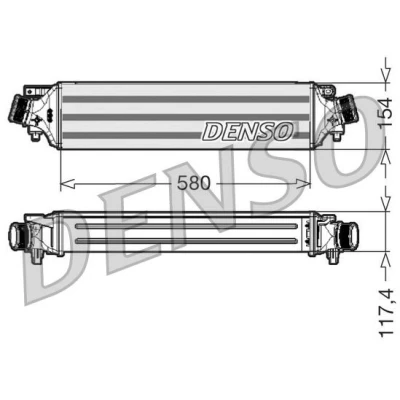 Image of 50514486 Intercooler DENSO DIT01002 Aluminium 580x154x117,4 ALFA ROMEO: Giulietta Hatchback