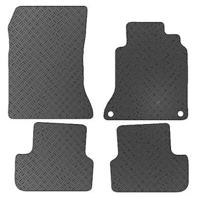 Image of Carsio Car Mats For Mercedes GLA 2014 Onwards 3mm 4pc Set Tailored Fit Rubber Floor Mat Complete Accessory Black Custom Fitted Anti Slip Backing, Heavy Duty &amp; Waterproof