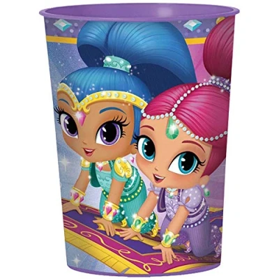 Image of Amscan Shimmer &amp; Shine Plastic Favour Cup 455ml