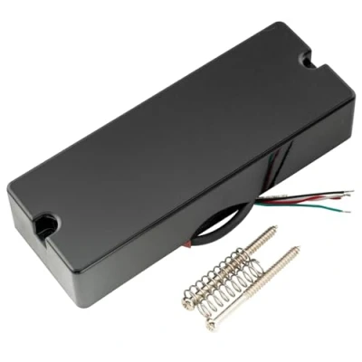 Image of for Ar tec MDC5 Ceramic Magnet Soapbar Style Bass Pickup Neck Bridge 14.4K 5 String Bass, Black(Black Bridge)
