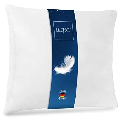 Image of LILENO HOME Feather Pillow 60 x cm [Set of 1] Made Feathers as Pillow, Sleeping and Bed Perfect for Allergy Sufferers Children Core with