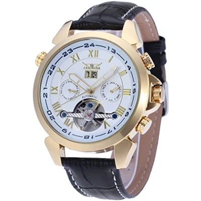 Image of FORSINING Men&#039;s Automatic Tourbillon Calendar Classic Band Wrist Watch JAG057M3G1