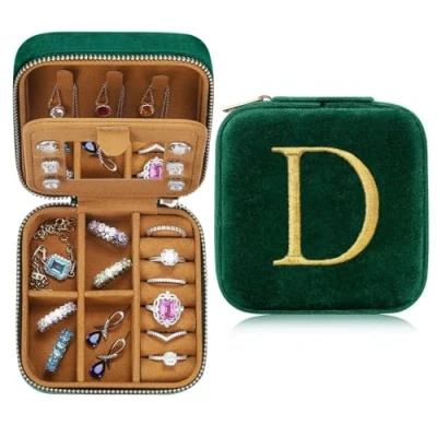Image of TINGN Gifts for Teenage Girls, Travel Jewellery Box, Organiser, Case, Stackers Personalised Box D
