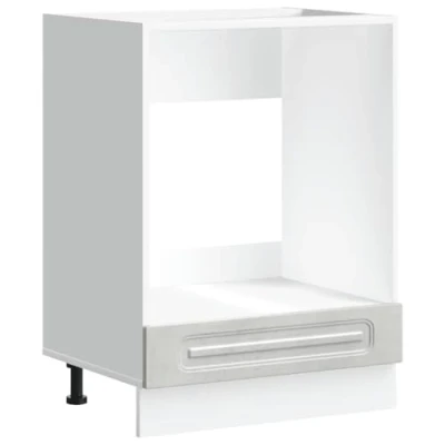 Image of vidaXL Oven Cabinet Kalmar Compact Engineered Wood Kitchen Unit with Adjustable Feet, Gray, 60x46x81.5cm