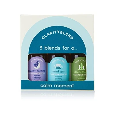 Image of Clarity Blend Aromatherapy Pulse Point Roll On Essential Oil Collection Set Wellness Gifts for Women 100% Pure and Natural 3 x 10 ml