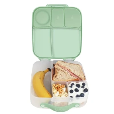 Image of b.box Lunchbox Jumbo Bento Box with 4 Compartments (2 Leakproof), Removable Divider, Gel Cold Pack Ideal for School From 3+ 1L capacity