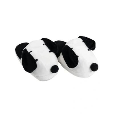 Image of The Peanuts Snoopy 3D Slippers with Wiggle Ears for Men and Women Unisex White Black, White, 41/43 EU