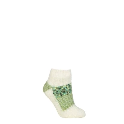 Image of Elle Women&#039;s Cosy Slipper Socks Sherpa Lined, Anti Slip Grips, Warm, Chunky, Gift Idea, Pack of 1 Size 4 8 (Baked Pear, UK Footwear System, Adult, Women, Numeric Range, Medium, 4, 8)