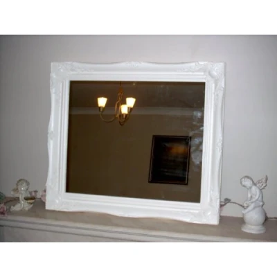 Image of Shabby Chic Mirrors Gloss White Antique Style MIRROR 26&quot; x 30&quot; Overall Size (65cm 75cm) TV Show Supplier, 76 66,829117970 3