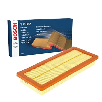 Image of 51785947 Air Filter BOSCH F 026 400 382 40,5mm 147mm 333mm Insert PEUGEOT: Bipper Van, Tepee, CITROËN: Nemo Estate, FIAT: Qubo