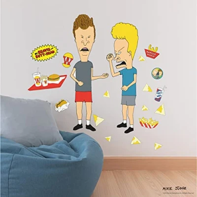 Image of RoomMates RMK5267GM Beavis and Butt Head Peel Stick Giant Wall Decals