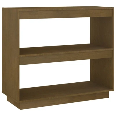Image of vidaXL Book Cabinet Honey Brown 80x35x71 cm Solid Pinewood