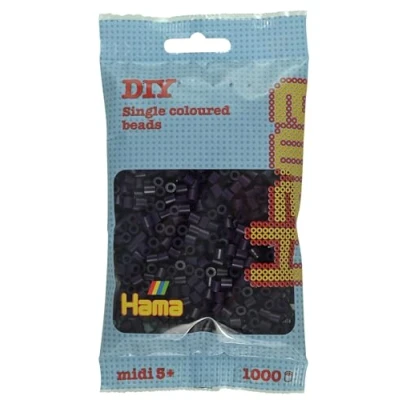 Image of Hama Beads Bag Approx. 1000 Midi Fuse Mosaic Decoration Arts &amp; Craft for Creative Children Ages 5+ Aubergine